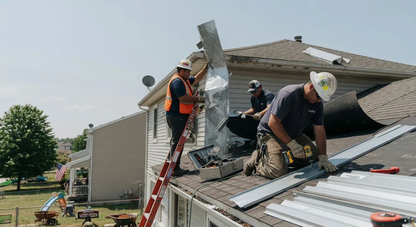 Storm Damage Metal Roof Repair in Payneville, KY